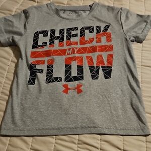 Under Armour Grey Graphic Tee with Red & Black Print